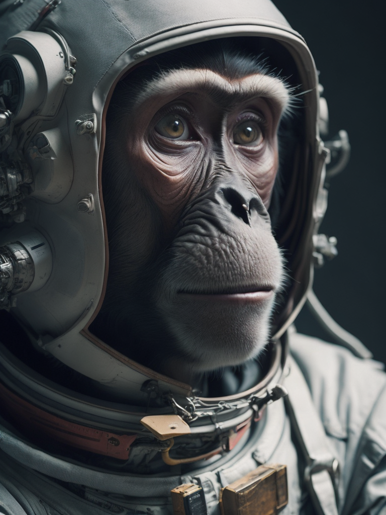 a monkey astronaut