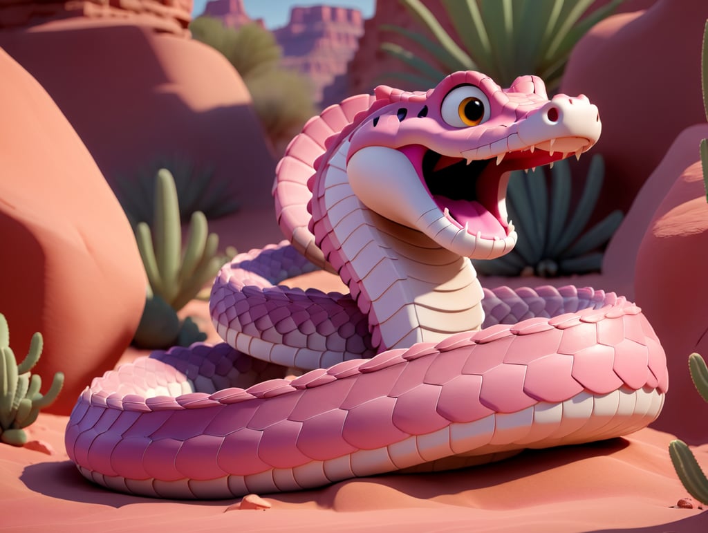grand canyon pink rattlesnake in the desert