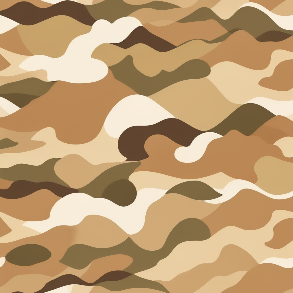 seamless camouflage pattern desert, sand colors, vector art, modern