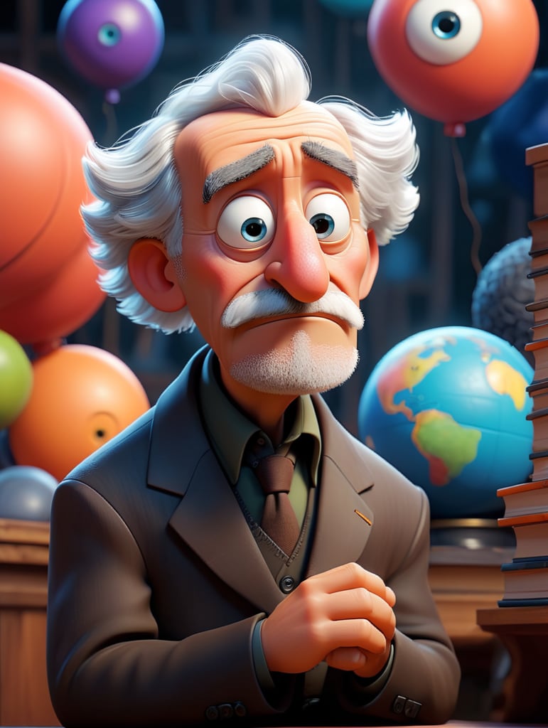 Albert Einstein olhando para camera