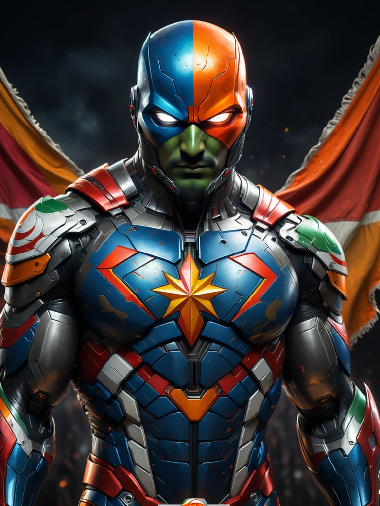 Indian flag super hero suit