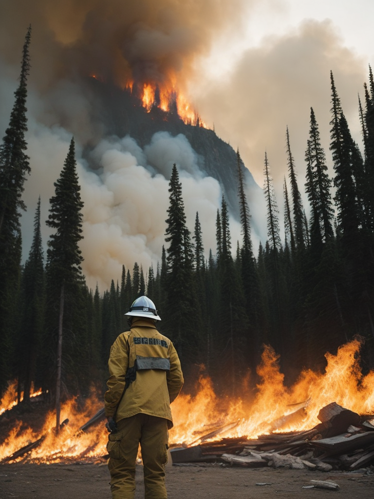 British Columbia Wildfire, Canada, forest fire