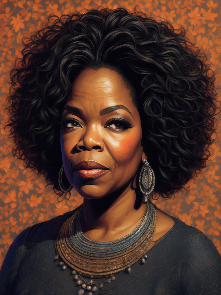 Oprah Winfrey, Painting, Portrait, USA, style of Hope Gangloff