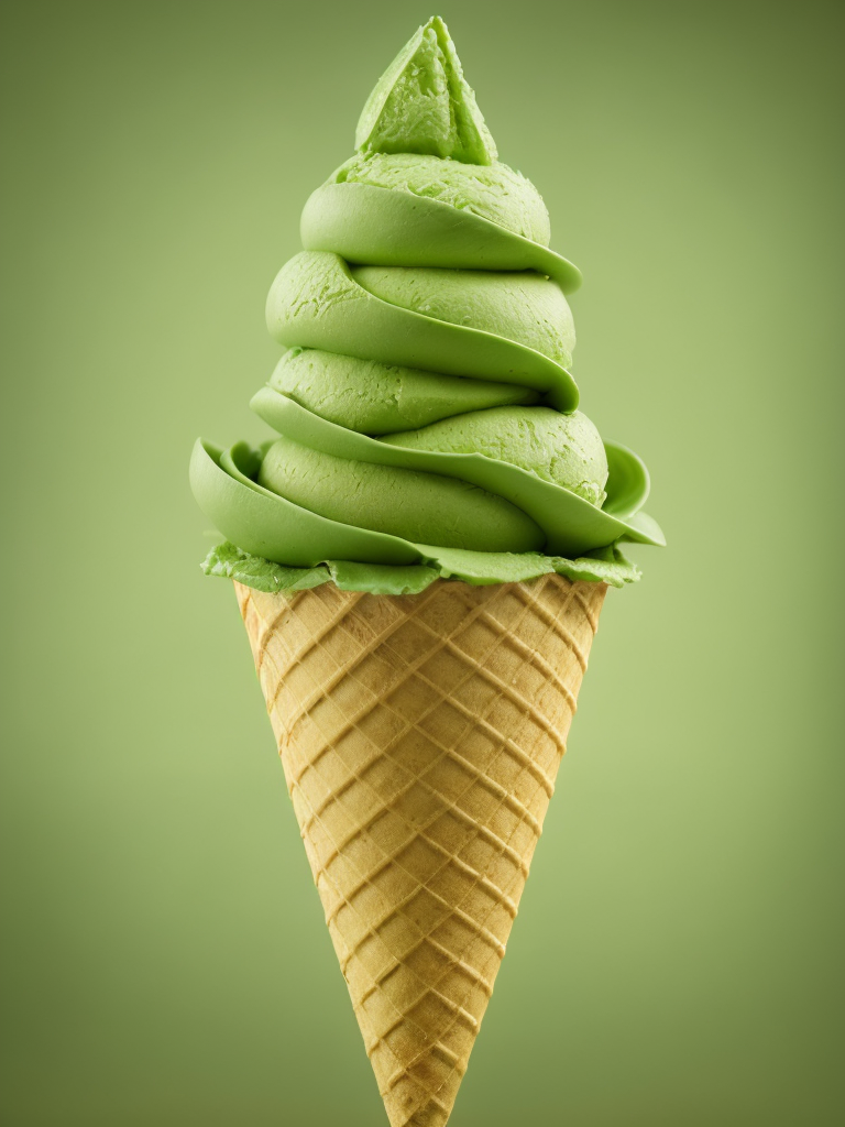 green ice cream cone