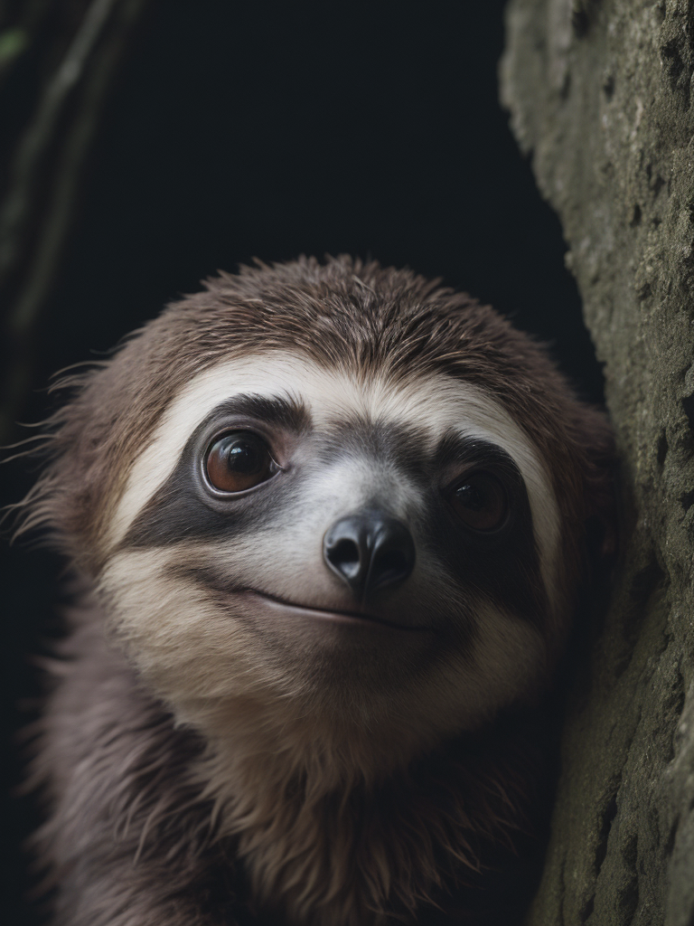 A sloth on the cover of a fashion magazine