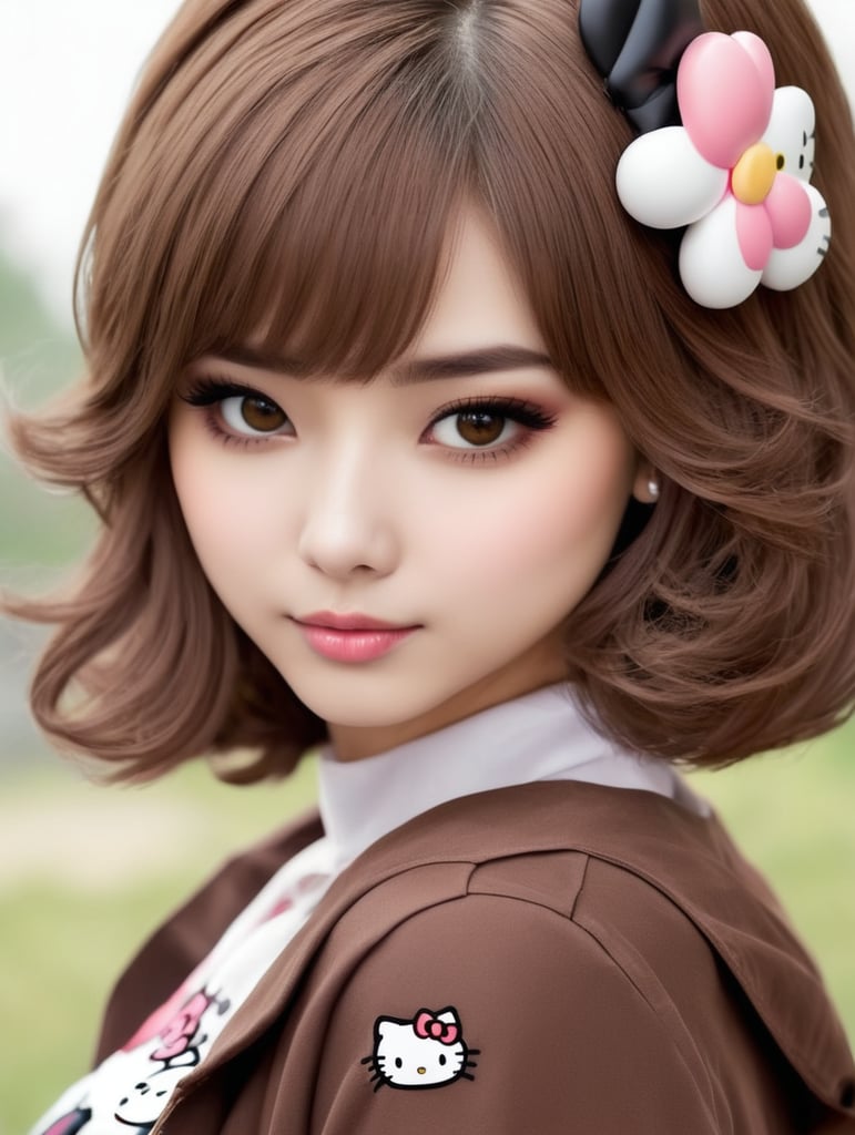 Hello kitty Brown hair