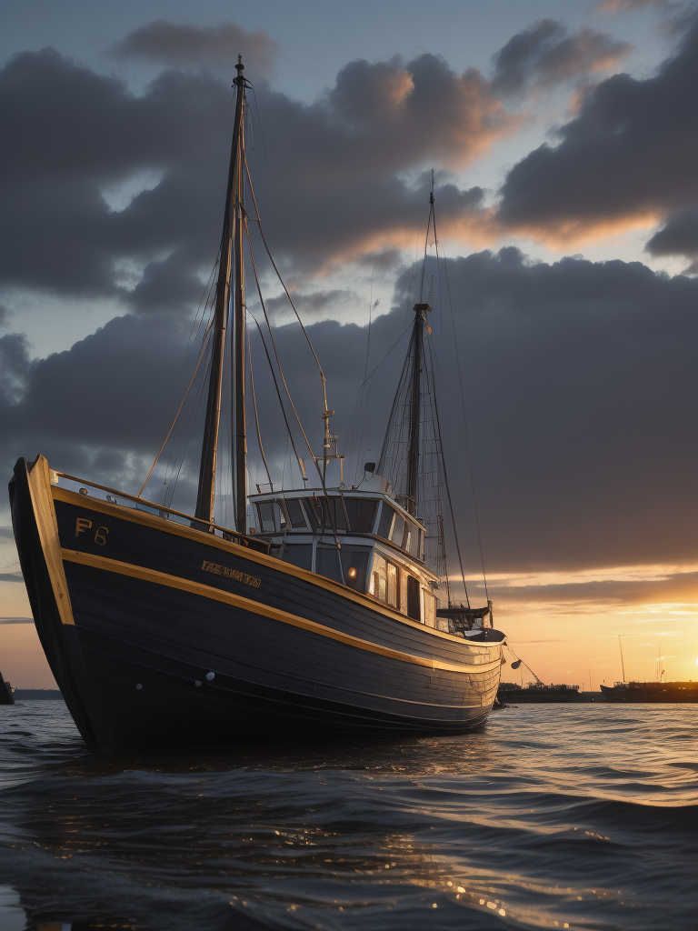 fauvisme style art, oil painting, a fisher boat tied to a jetty, by maurice de vlaminck,