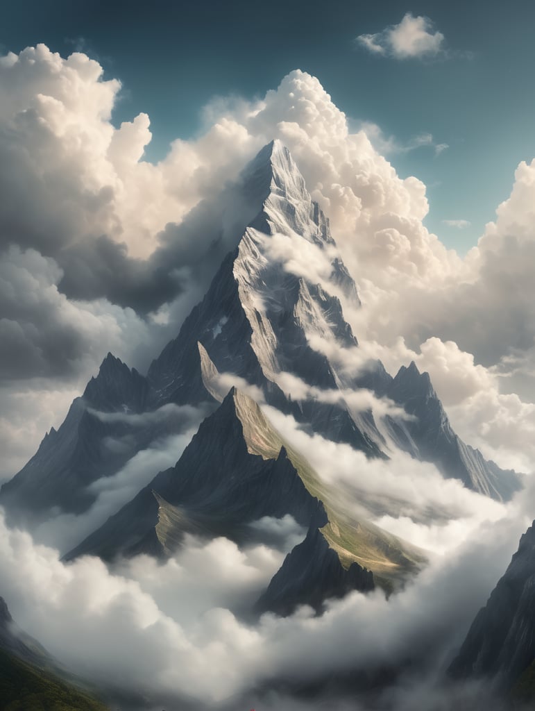 a mountain in the sky