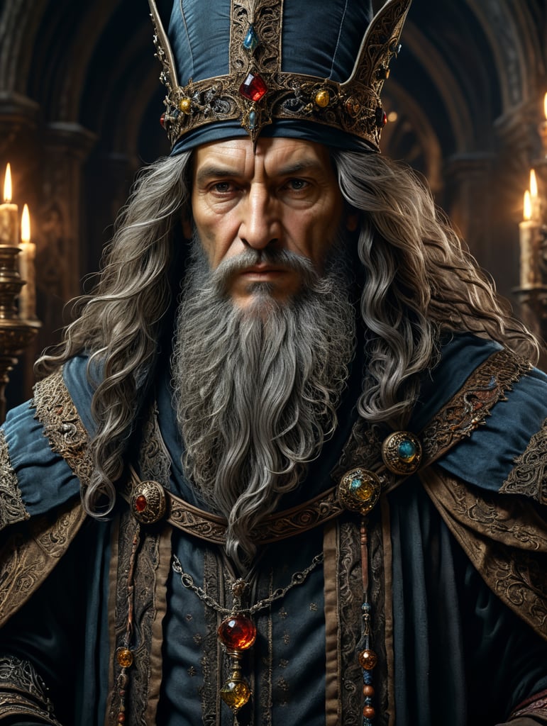 dark evil wizard in the style of Albrecht Dürer