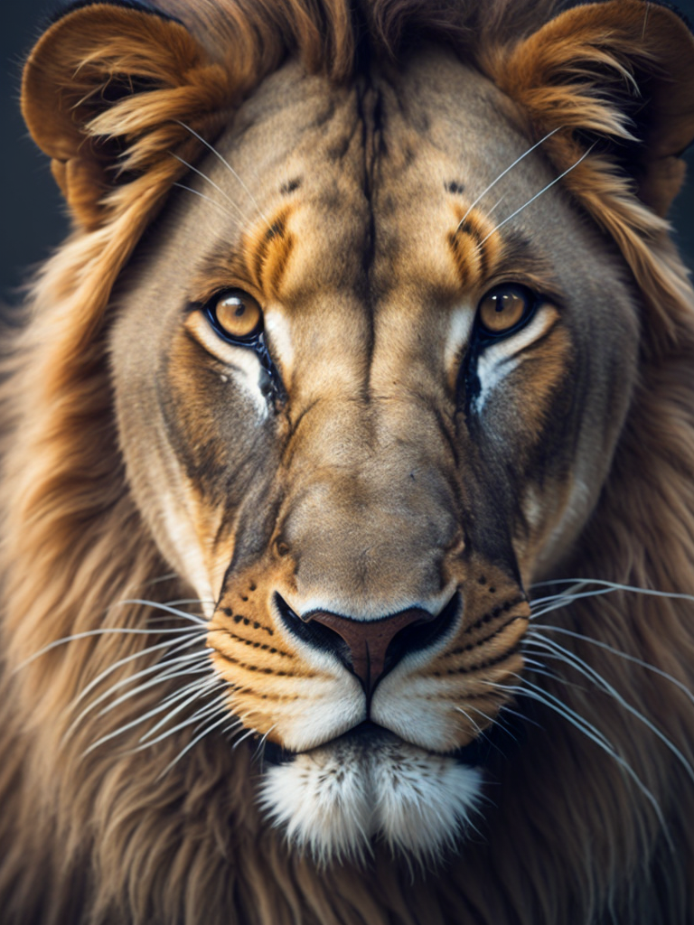 eye catching art unique colours and featuring a lion