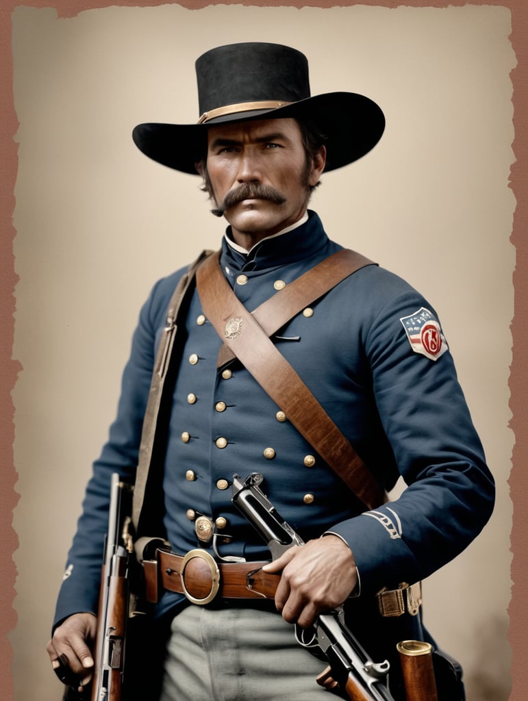 1875 Montana u.s. marshall with scar and rifle