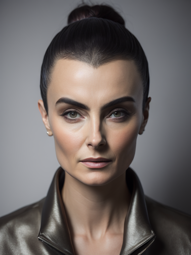 Sinead O'Connor black latex, ultra photo realistic, HD