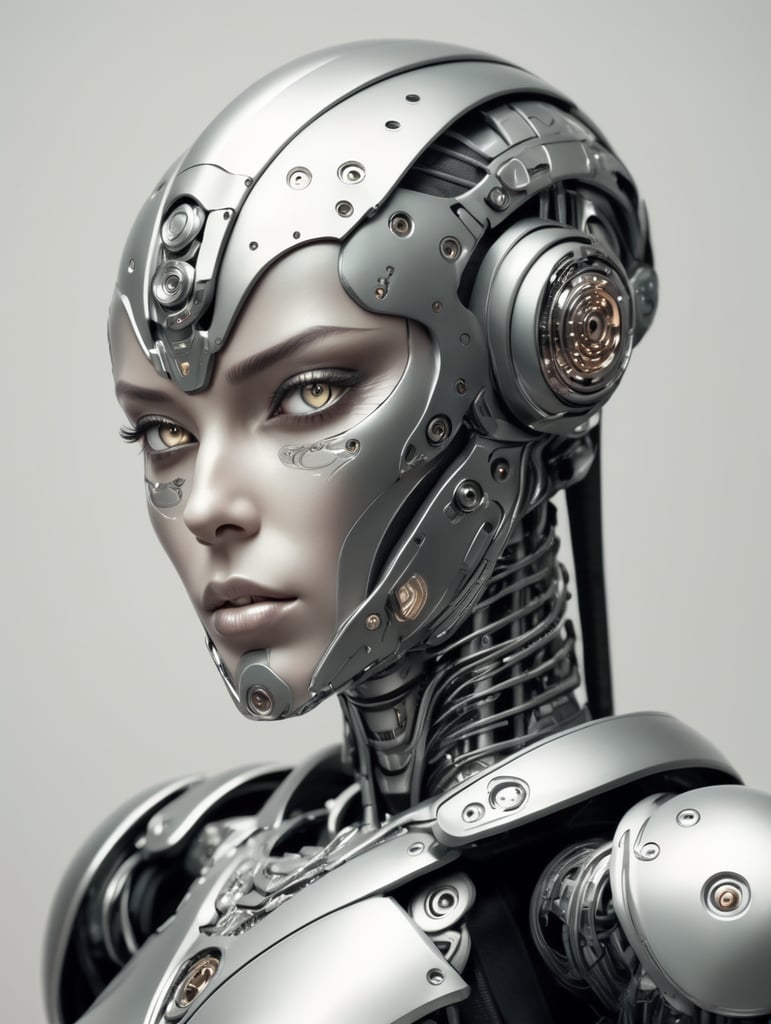 Cyborg metalizado humanoide