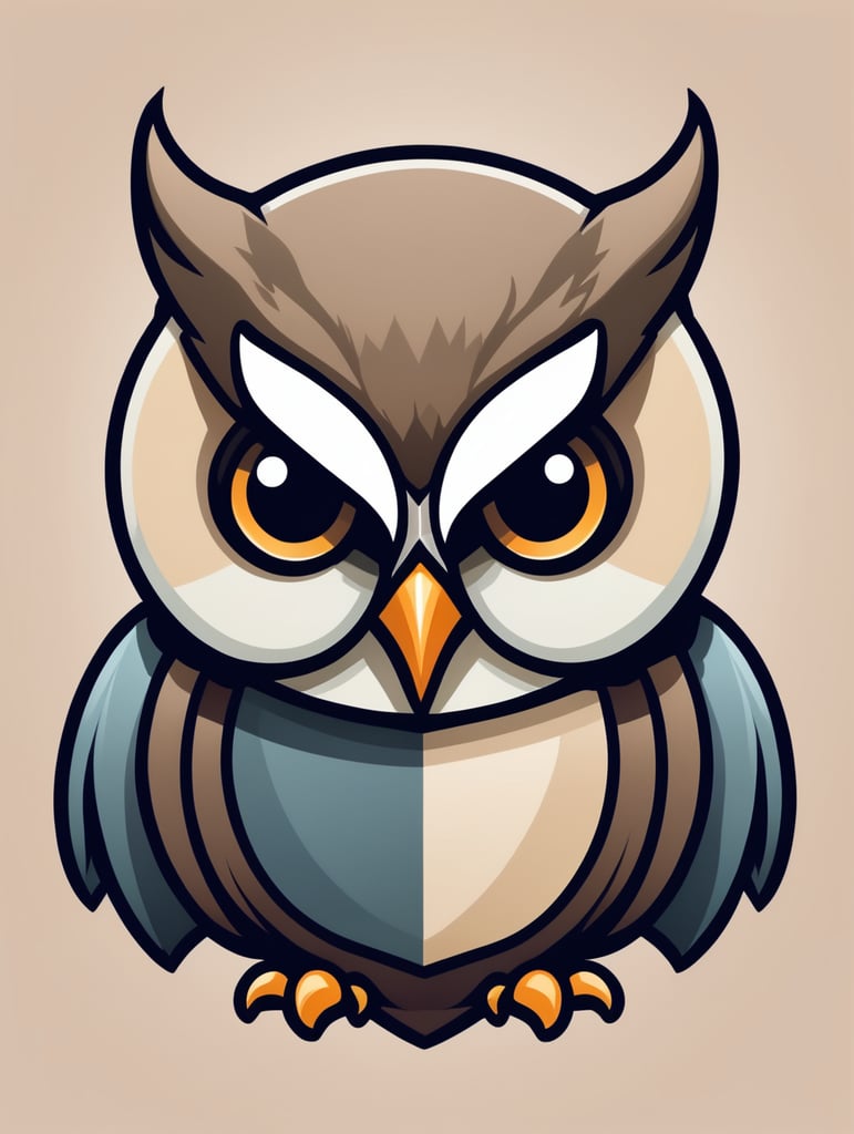 Gaming logo of owls cute