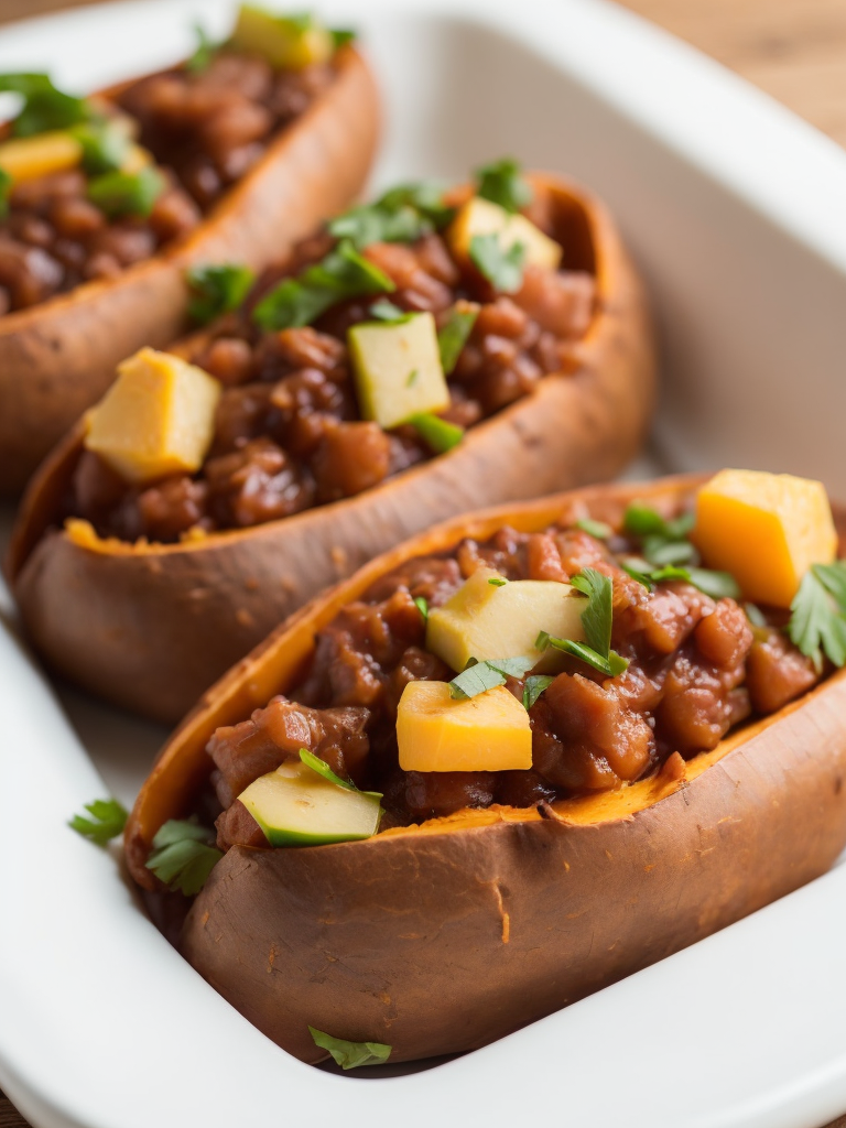 stewed meat Cuban Picadillo Stuffed Sweet Potatoes