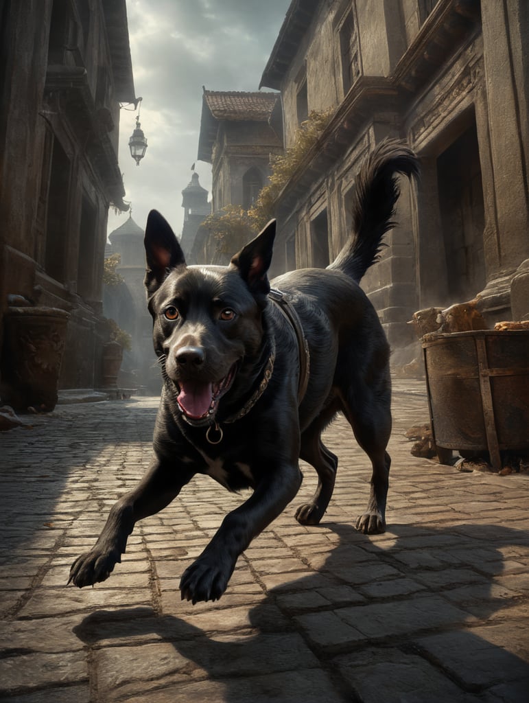 dog chasing its tail no background