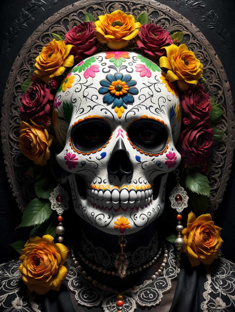 invitacion digital con tematica del dia de muertos en mexico