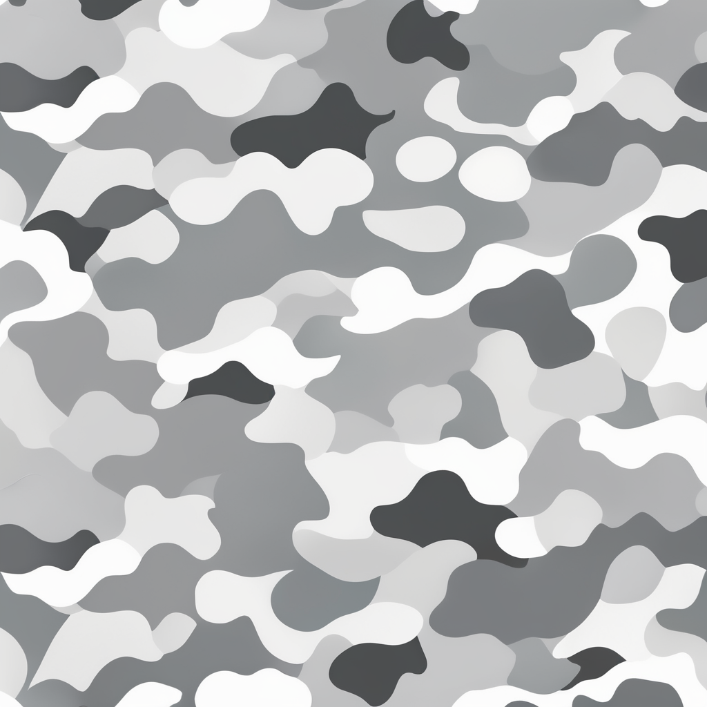 seamless camouflage pattern winter, white and grey colors, vector art, modern