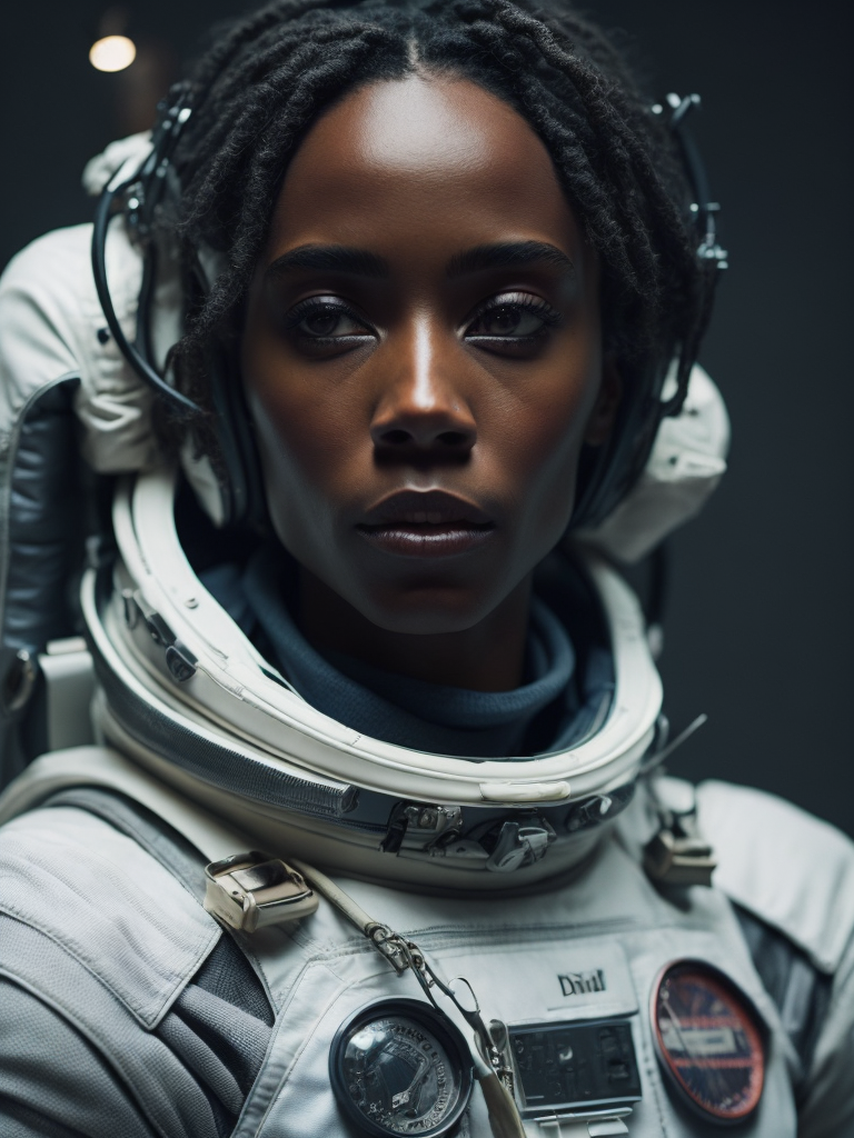 Premium Free ai Images | black women an astronaut