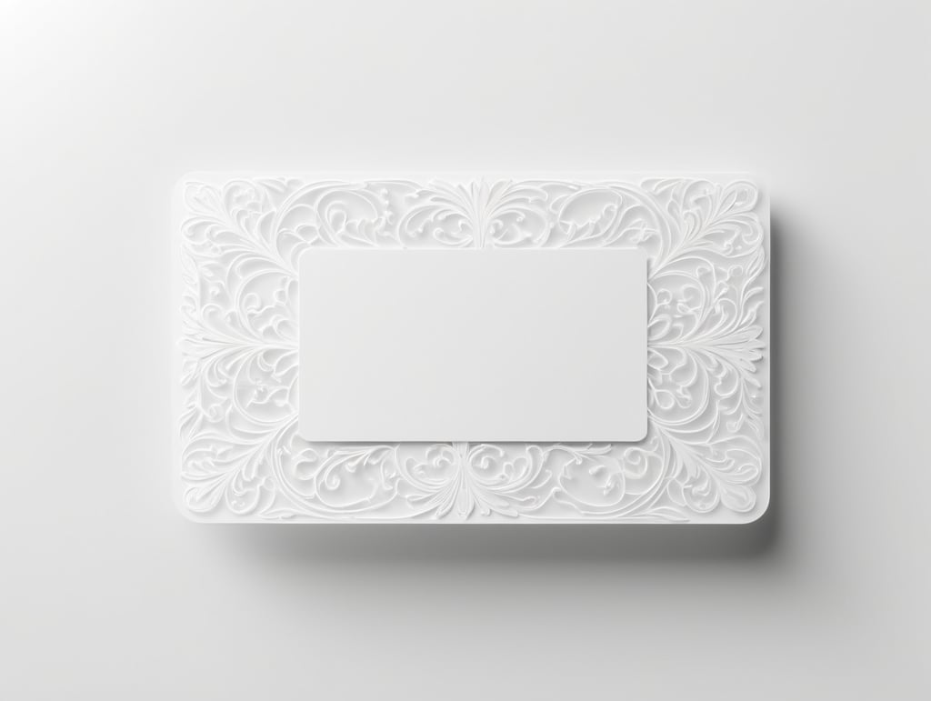 white gift card, mockup, clear, isolated, white background
