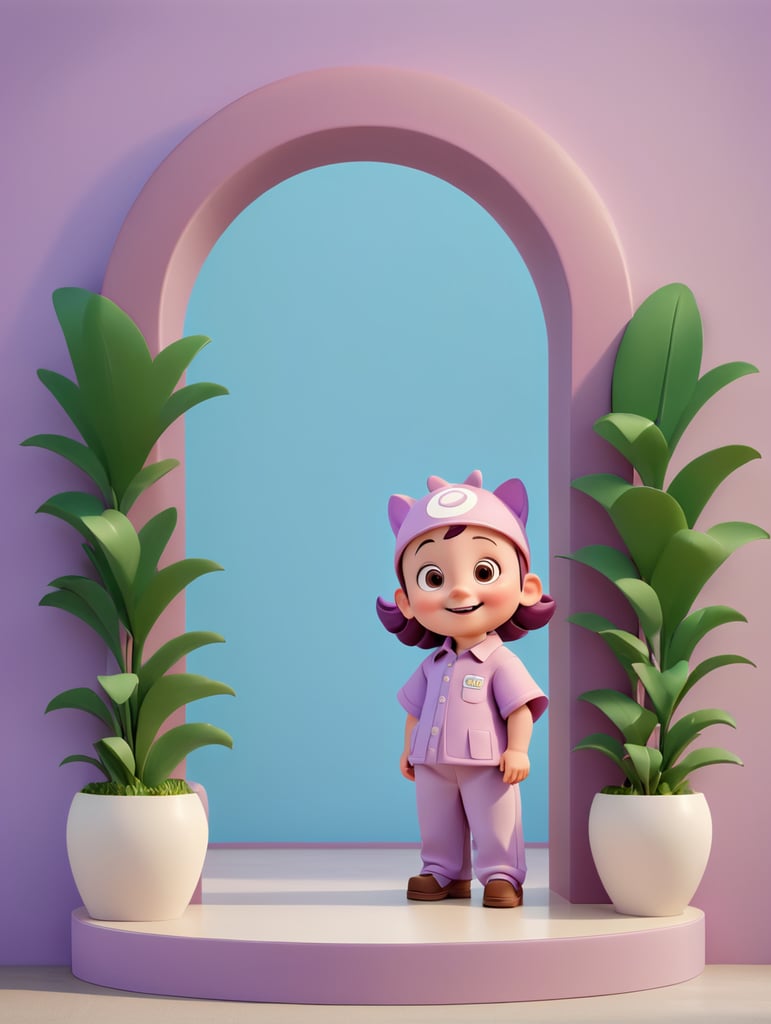 arch product display mauve color