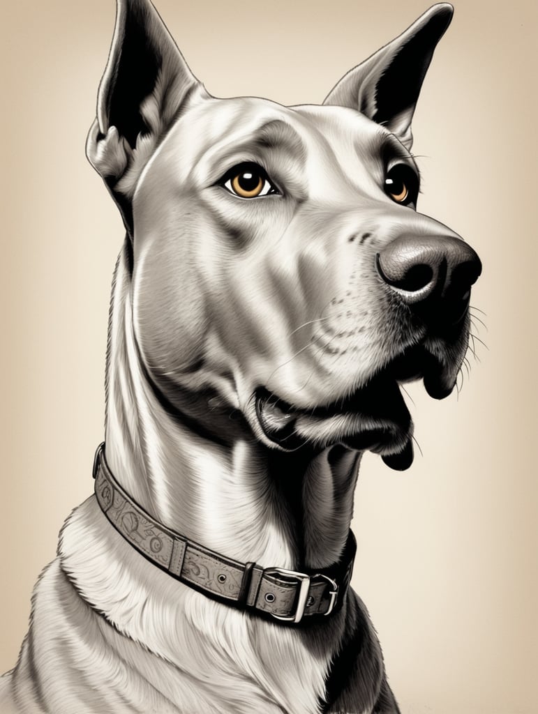 Scooby-Doo enjoying handmade drawing