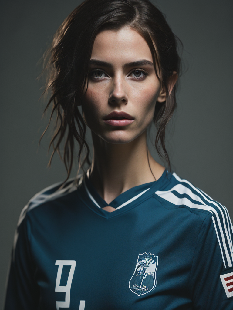Epic Portrait of a Women Soccer Player, Fifa Women's World Cup, Dennmark