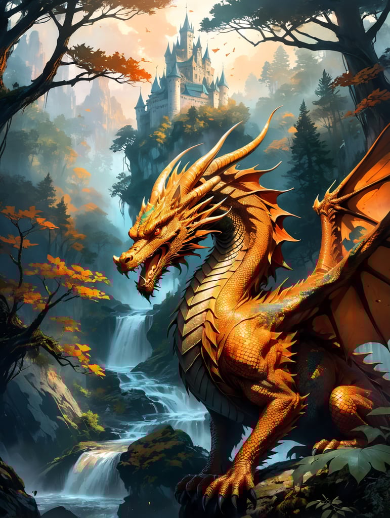 Medieval Dragon on Forrest