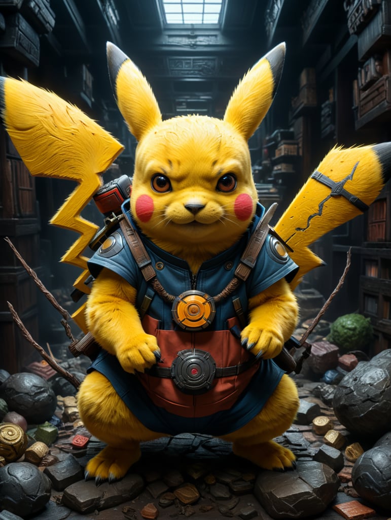 pikachu naruto style