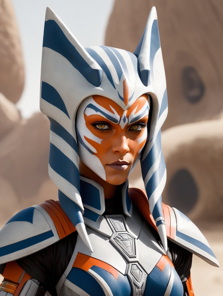 Star Wars Ahsoka Tano in front of legion 501