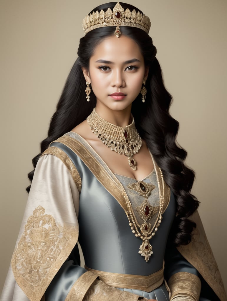 Young queen in Ceremonial dress