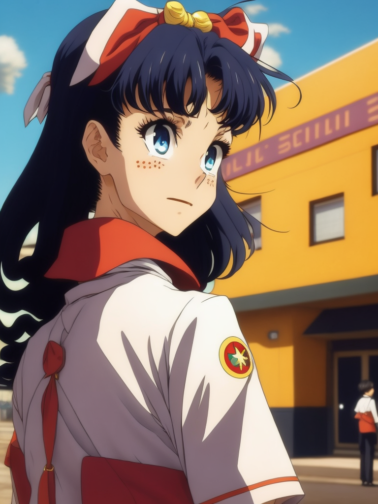 90's anime vintage anime joyful school girl sailor moon