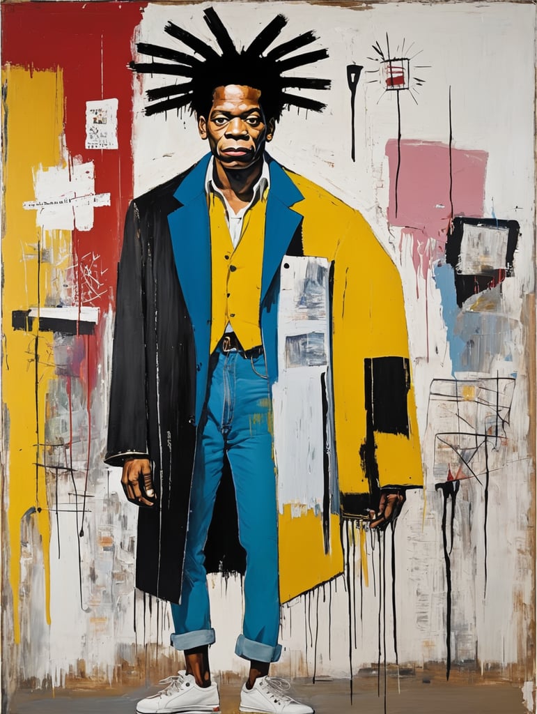 Jean-Michel Basquiat large coats of paint, great painting gestures