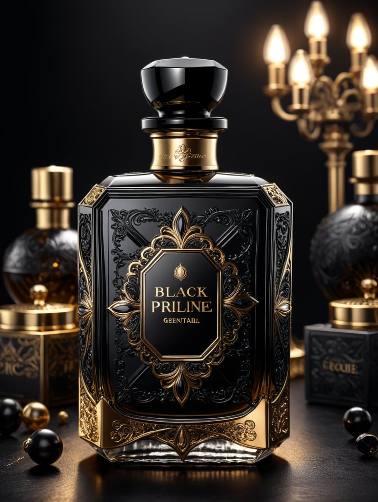 black friday scene generator for perfume. all black. No bottle. Just background