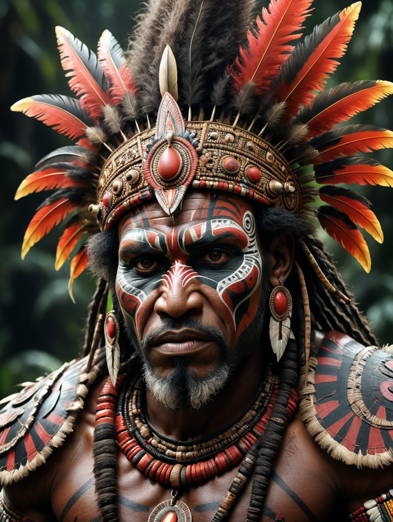 Generate a Papua New Guinea with respect to Kokoda and Tribal Art
