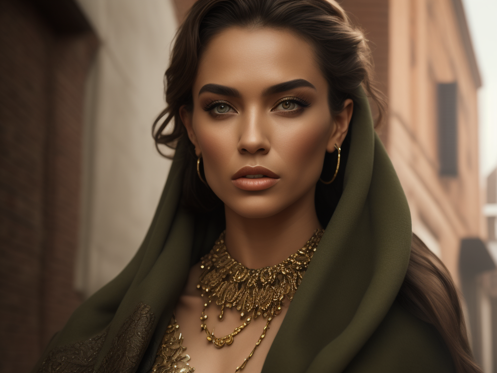 Super-realist full length of a supermodel in a dress made from milk, wild intricate hair design, skin pores, peach fuzz, Chanel style make-up, fashion editorial style, Award winning photo, dramatic lighting, classic clothing, flowing dress, dramatic background, fun and vibrant