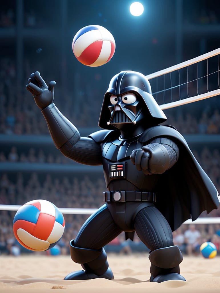 darth vader playing volleyball