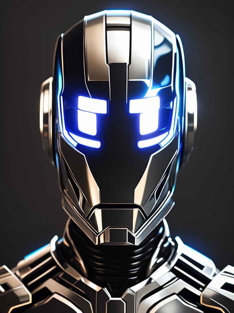 (((Chrome))) Ironman, Daft Punk style, ((laser)), light, neon, smoky