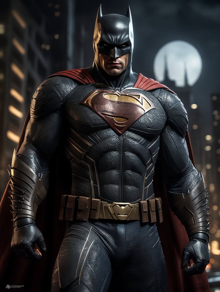 Batman vestido como superman