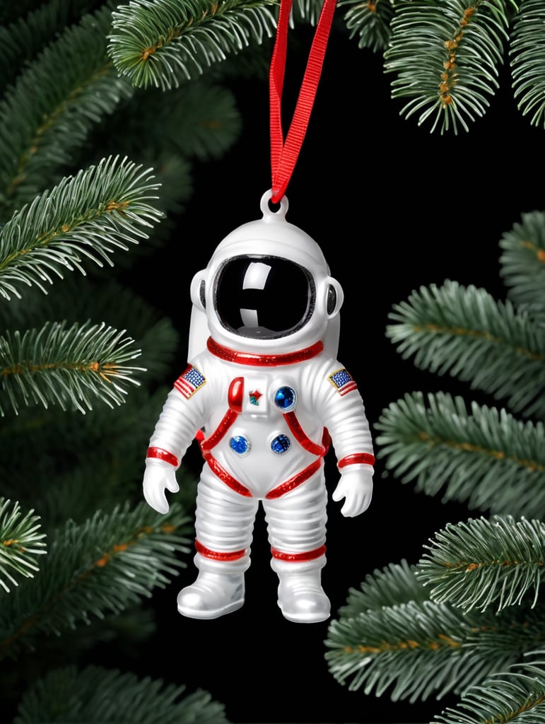 astronaut small glass glass figure, Christmas toy for the Christmas tree