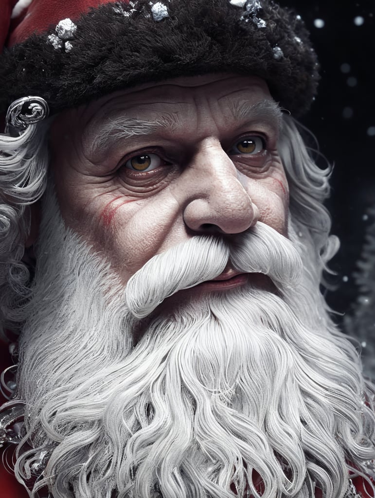 santa claus caricature red clothes christmas festive cartoon xmas jolly whimsical funny