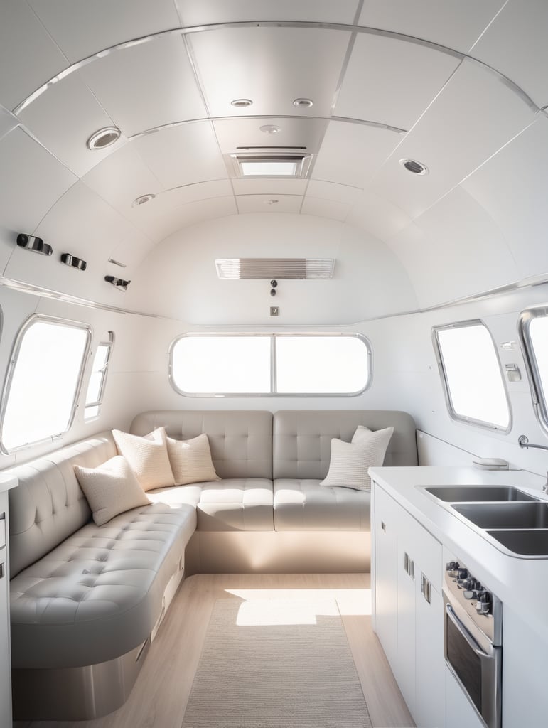 Futuristic airstream trailer