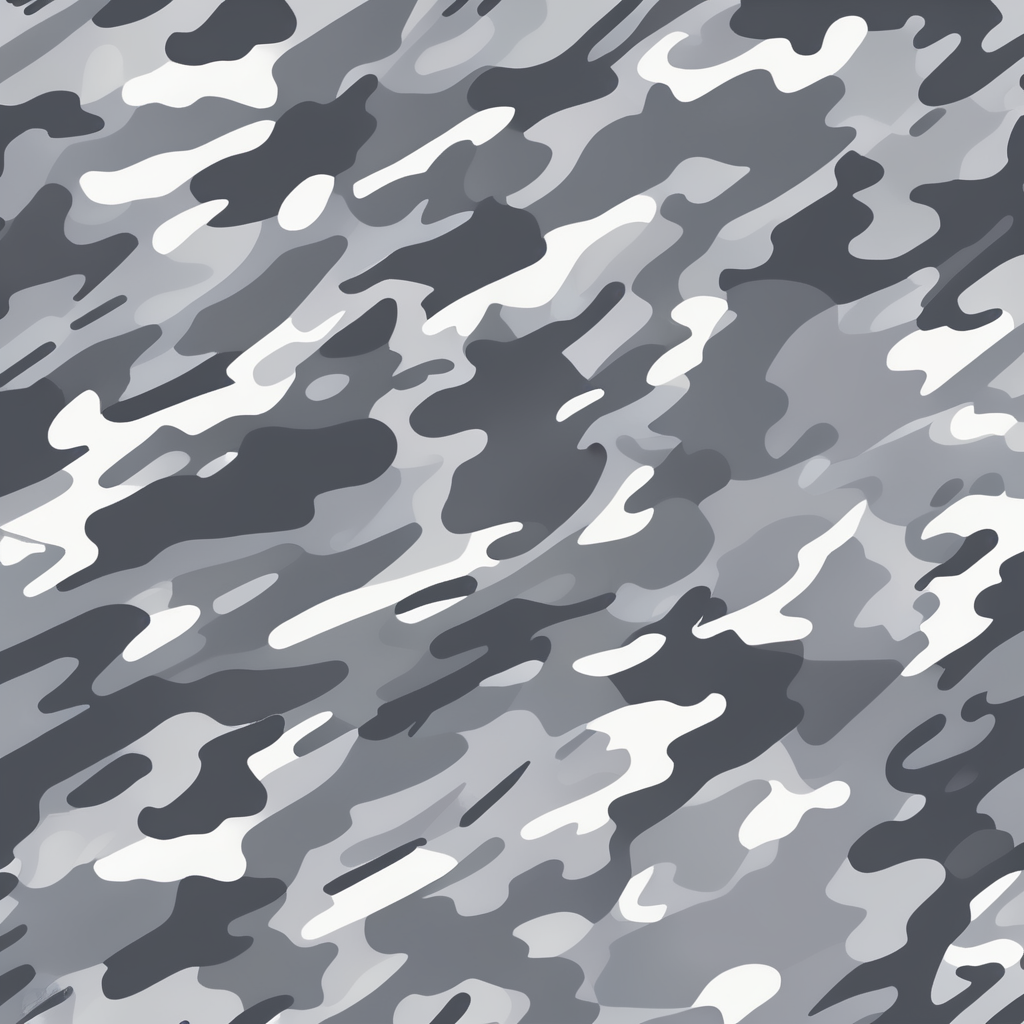 camouflage pattern, military, vector art, grey colors, seamless, modern