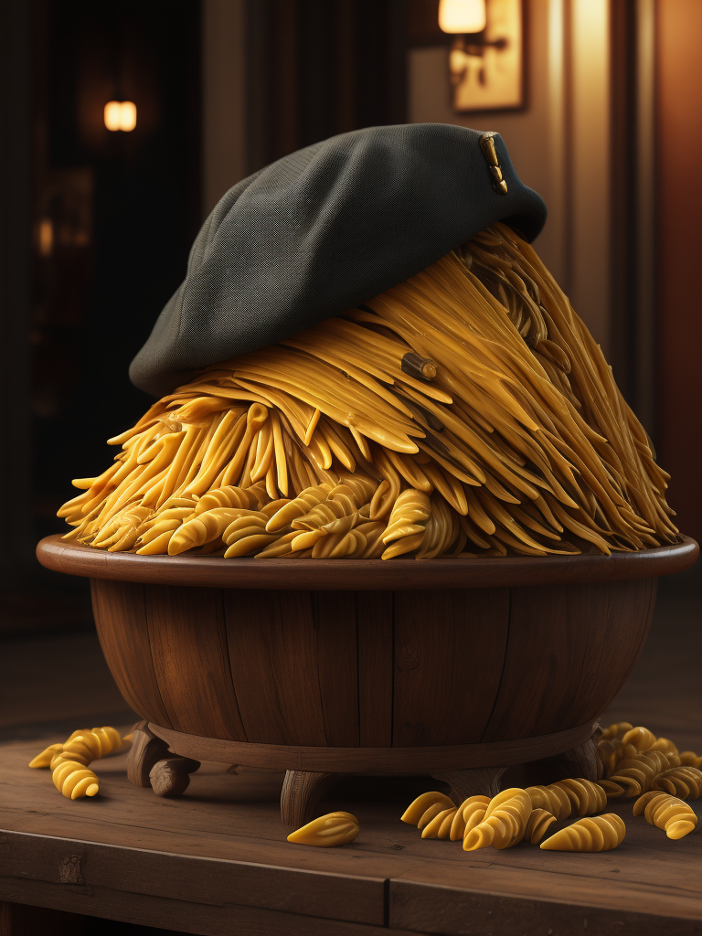 italian pasta harvest man hat