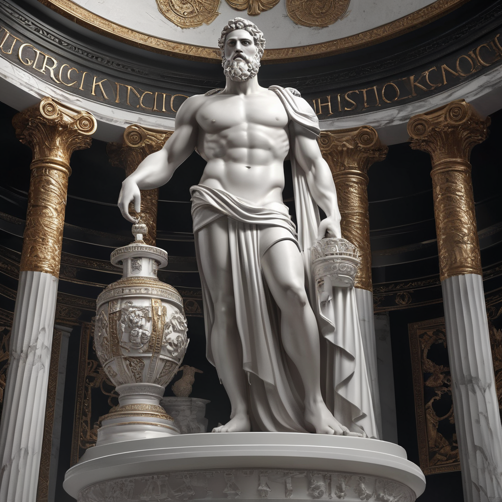 Greek Statue, ONLY WHITE COLOR, white theme