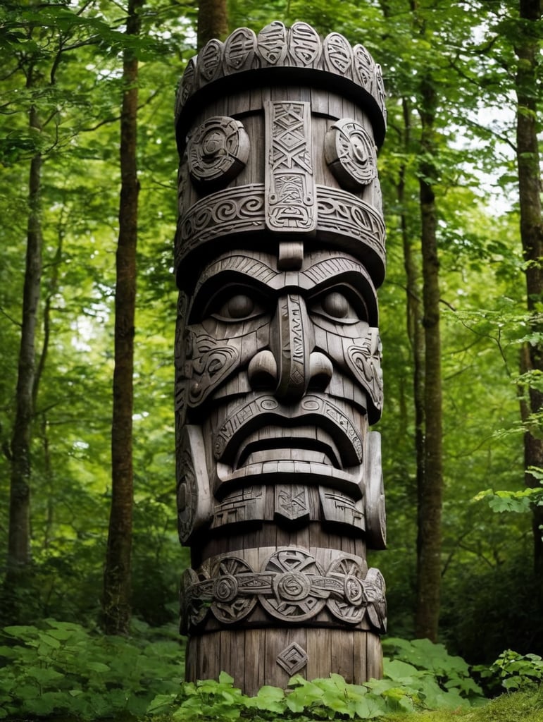 viking totem pole