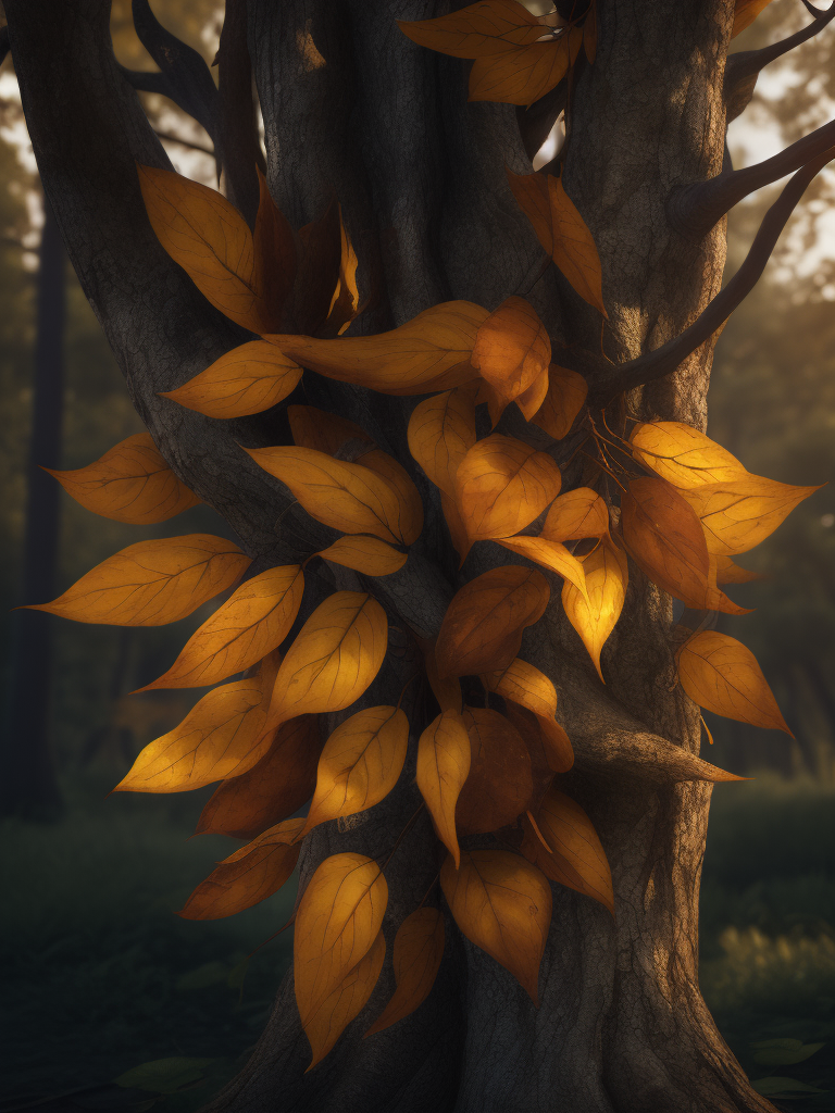 fried chips growing on each branch tree