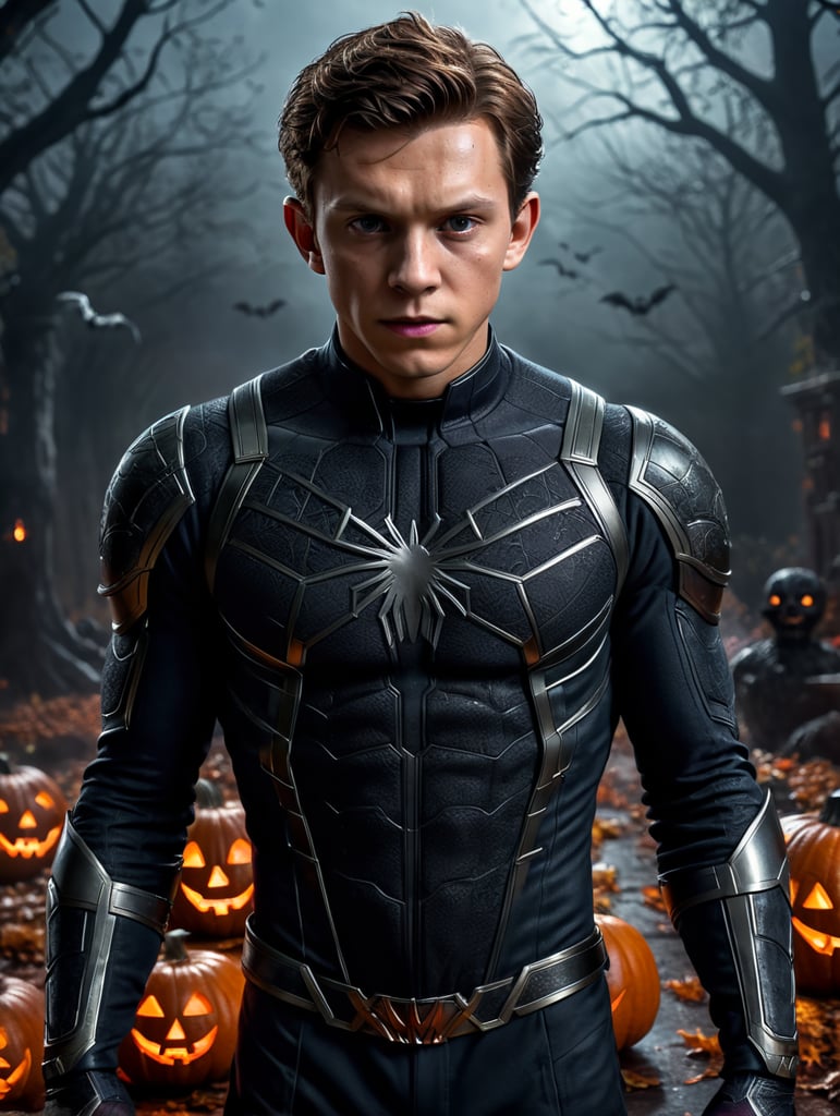 Tom Holland in a spooky Halloween costume