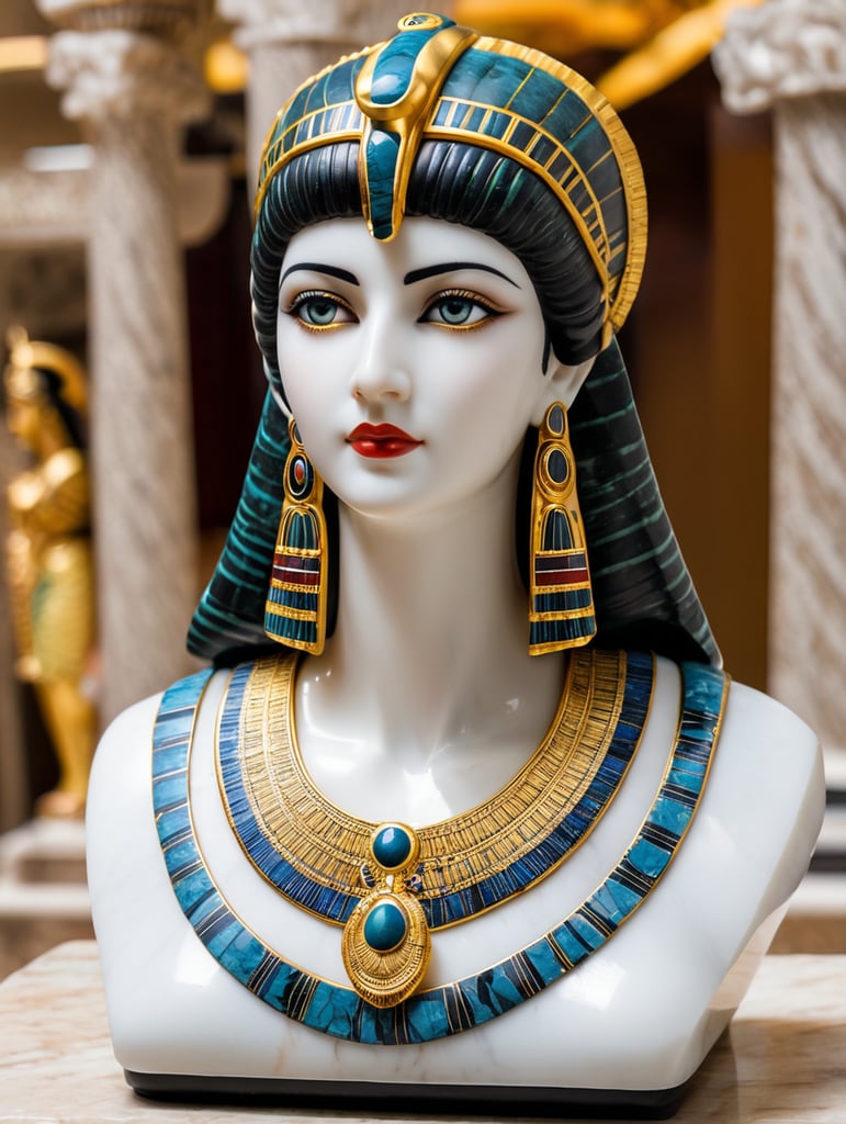 Cleopatra marble statue