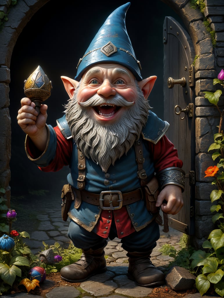 гном приглашает жестом войти